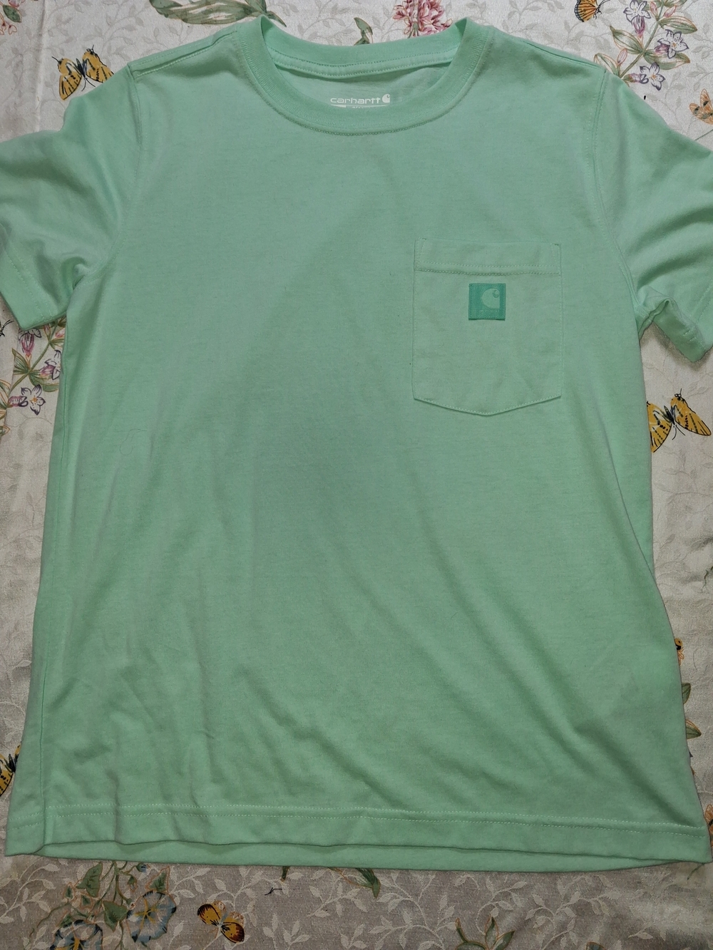 Carhartt Womens Light Mint Green Pocket Tee